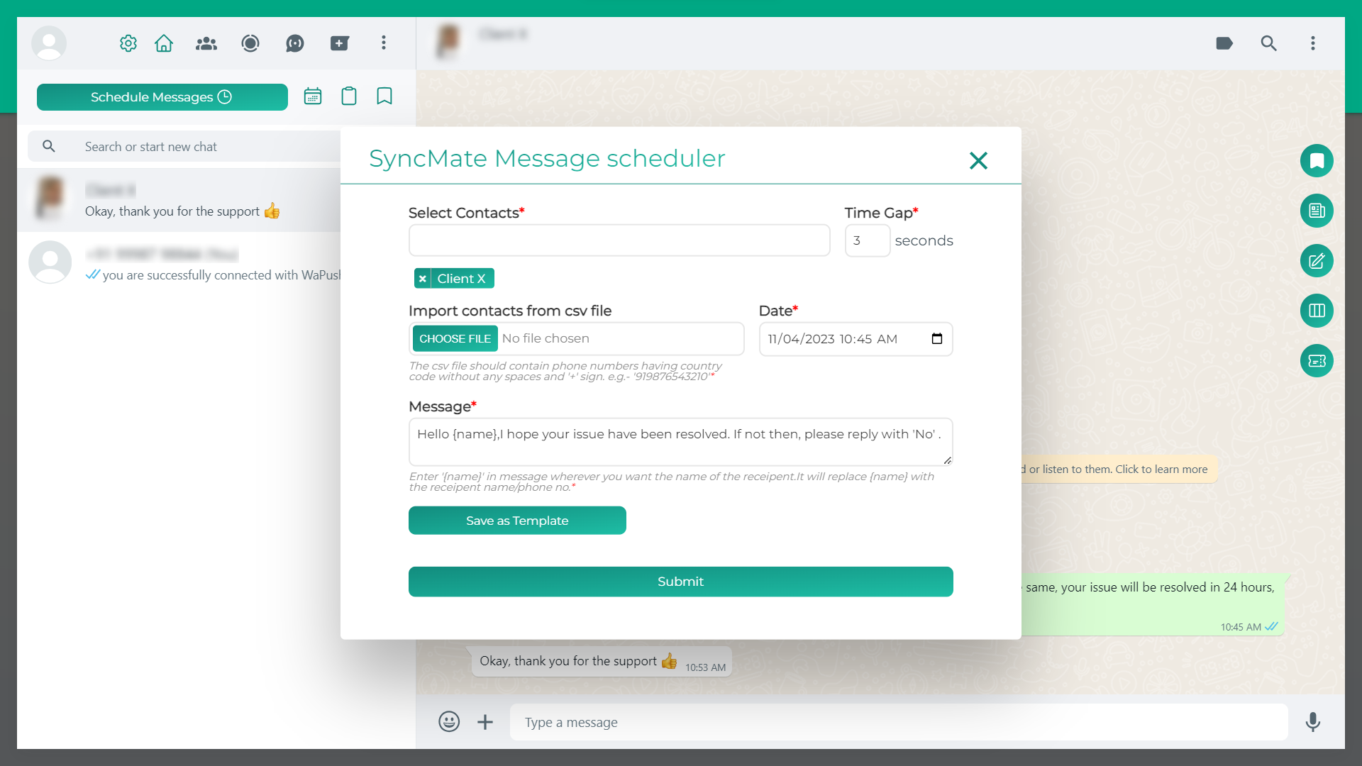 Send Scheduled Messages