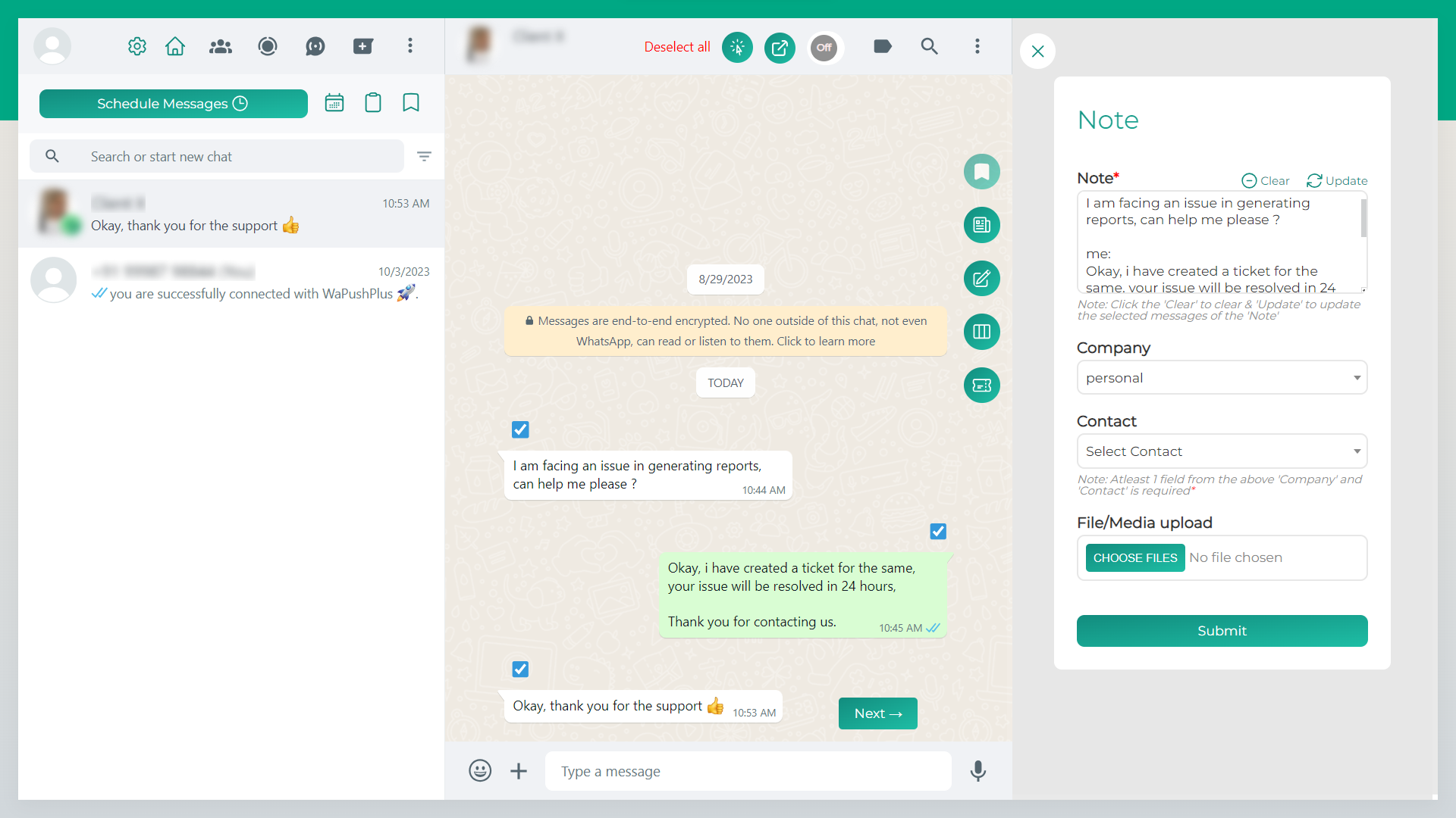 Save Chats as Notes
